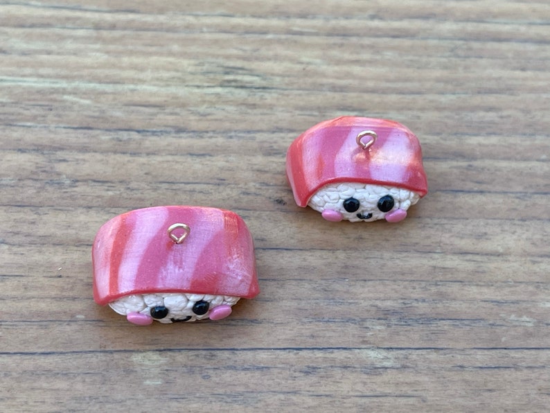 Sashimi Jewelry Kawaii charms Japanese charms| Food charms Miniature Food charms Cute Food charms Mini Sushi Charms Salmon Sushi