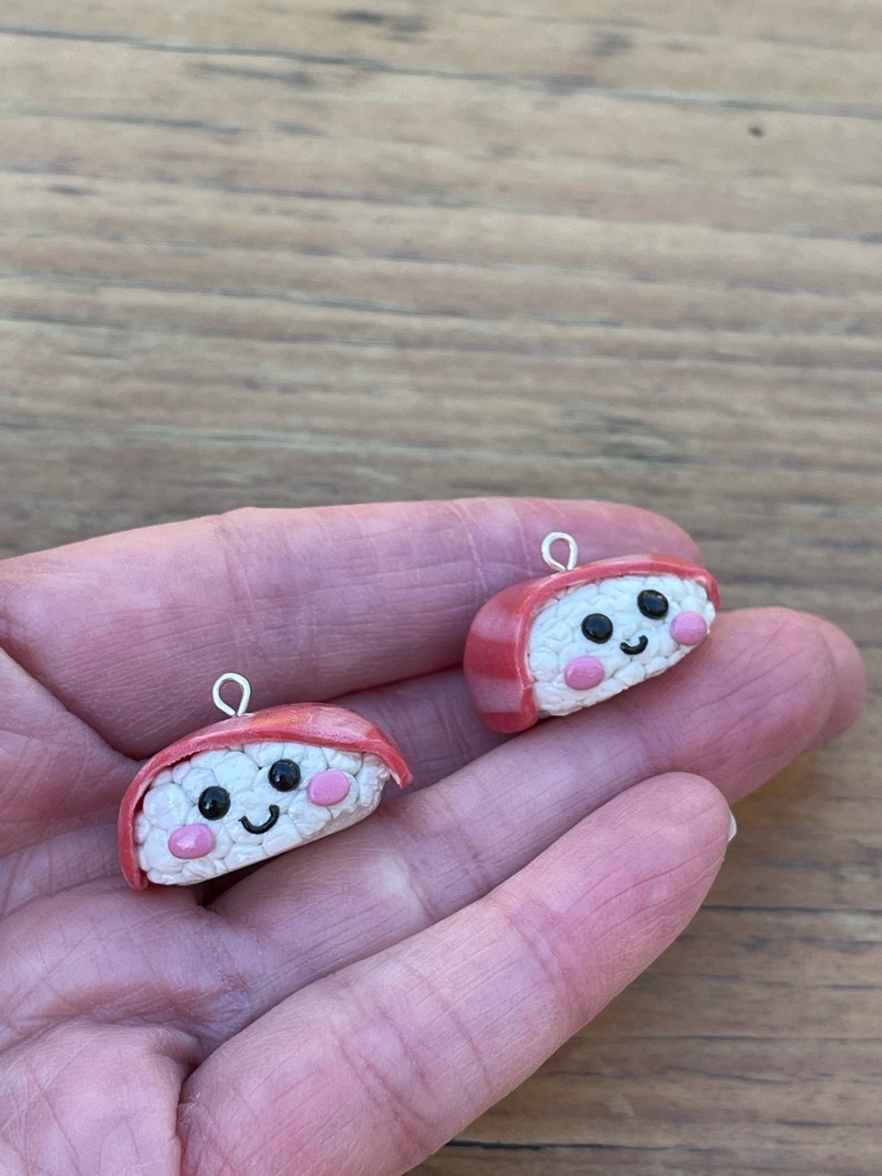 Sashimi Jewelry Kawaii charms Japanese charms| Food charms Miniature Food charms Cute Food charms Mini Sushi Charms Salmon Sushi