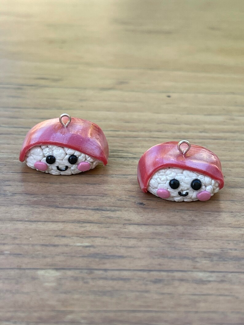 Sashimi Jewelry Kawaii charms Japanese charms| Food charms Miniature Food charms Cute Food charms Mini Sushi Charms Salmon Sushi