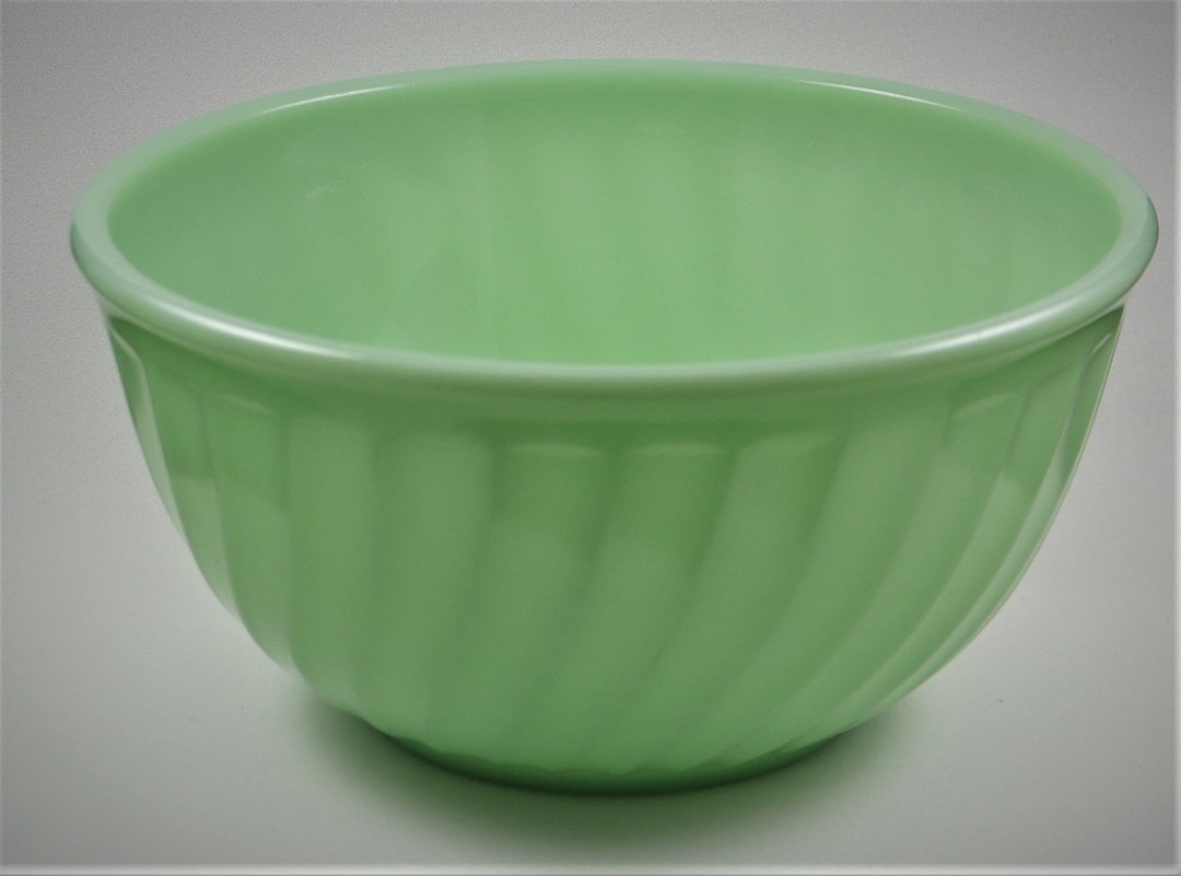 Fireking Jadeite Swirl 8 Mixing Bowl Made During Etsy