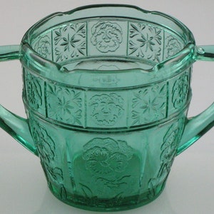 Jeannette, Doric & Pansy, Ultra Marine, Pretty Polly, Sugar Dish, made 1937-38