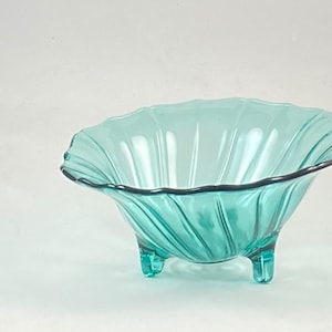 Jeannette, Swirl, Ultra Marine, Sugar Dish, made 1937-38