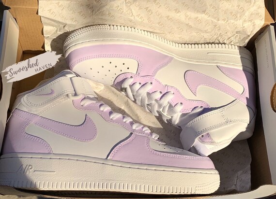 sustantivo ladrar Escribe email Nike Lilac Air Force 1 Mids personalizadas - Etsy España