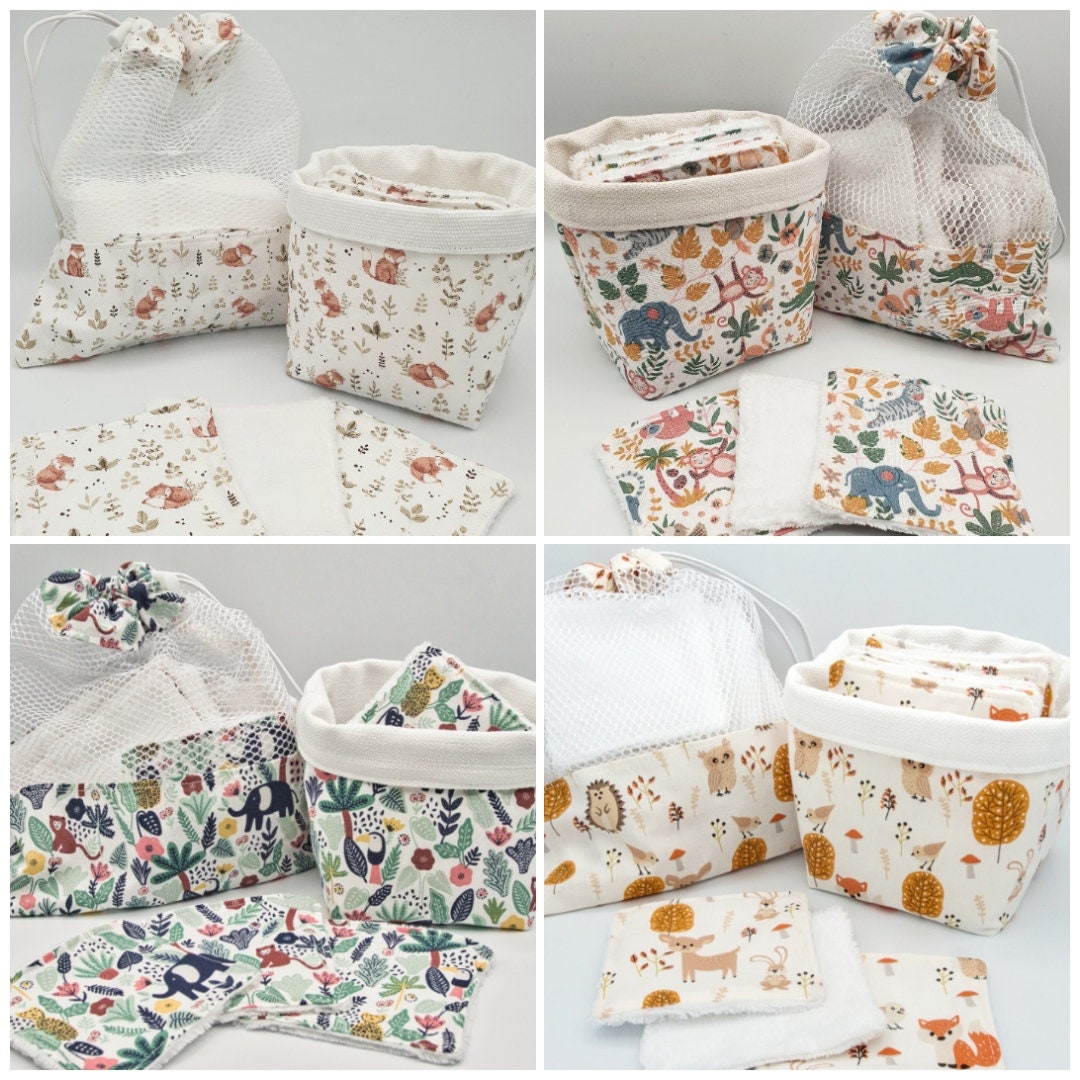 Lingettes Lavables Bébé En Coton - Lot De 4 Serviettes Douces 30x30 Cm - Pour Visage, Rot, Soin - 13