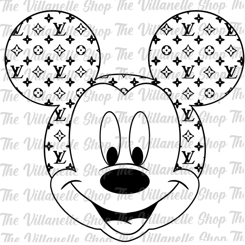 Louis Vuitton Mickey Mouse Svg