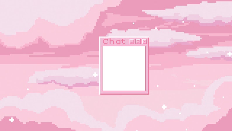 ADDED PANELS Super kawaii cute Twitch pixel pastel pink | Etsy
