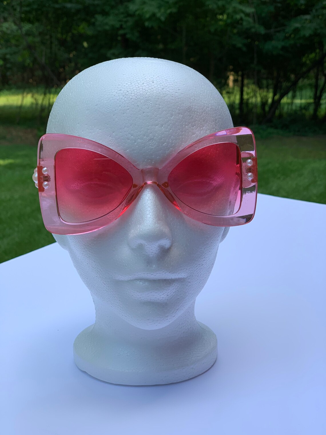 Pink Pearl Sunglasses Etsy