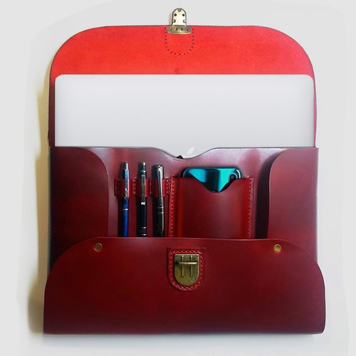 Handmade Leather Laptop Sleeve MacBook Pro 13, Leather Macbook Sleeve, Leather Macbook shops Case, Gift For Her, Personalized
