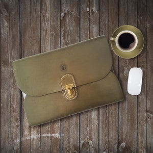 Macbook Air Case, Leather Macbook Case, Macbook Sleeve, Leather Macbook Sleeve, Christmas Gift Idea, Gift For Her, Personalized
