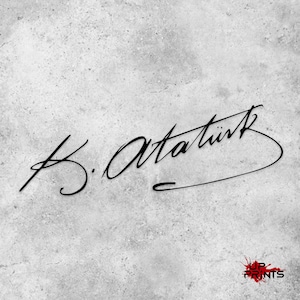 Mustafa Kemal Atatürk Aufkleber personalisierter Wunschtext Vinyl Sticker personalisiert Auto Motorrad Haushalt Fenster Style Tuning