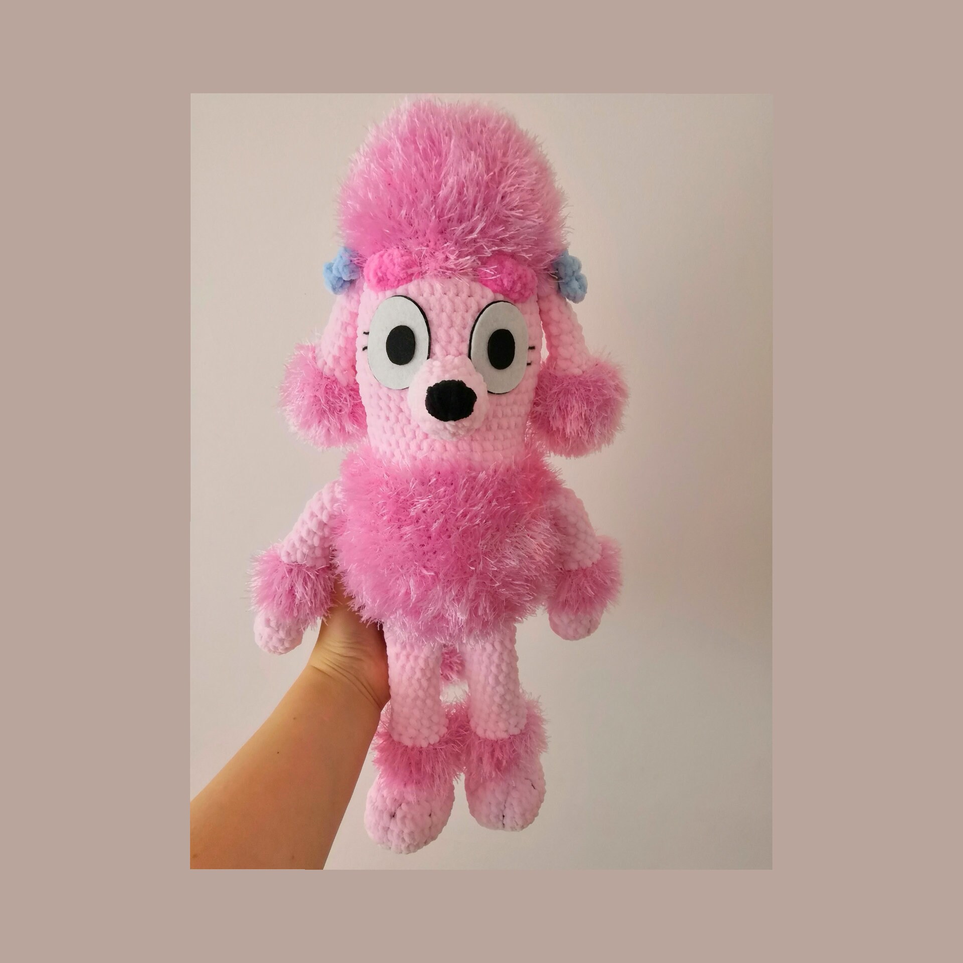 Stuffed Animal Coco dog bluey crochet toy amigurumi handmade Etsy