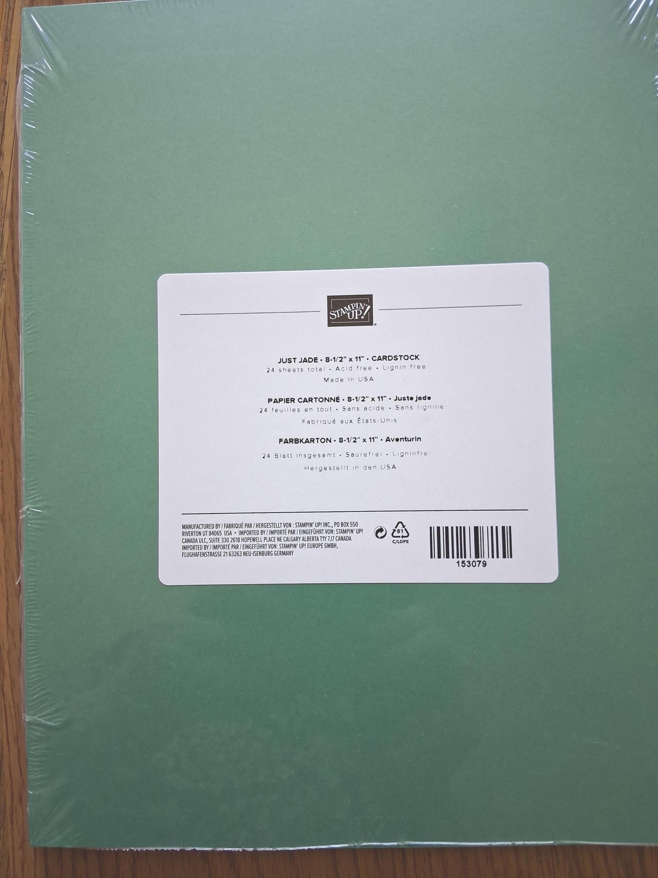 Stampin' up Classic Cardstock 24 Pack, 8.5x11, 80 Lb. Weight