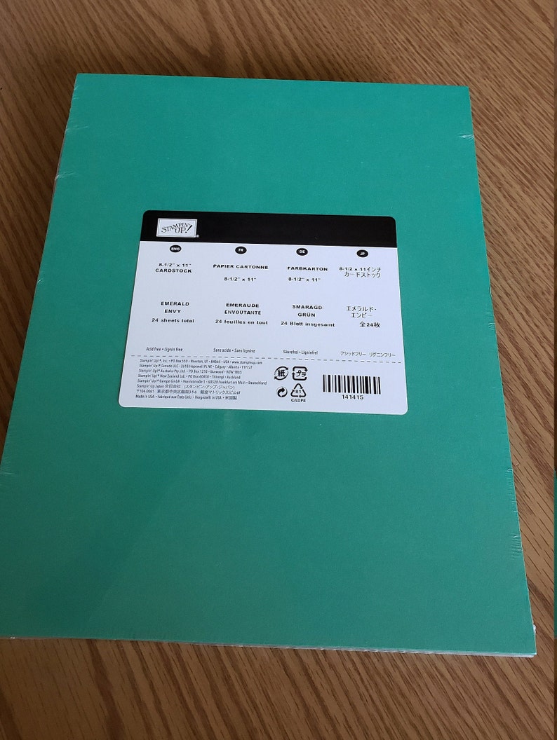 Stampin' Up Classic Cardstock 24 pack weight 8.5x11 80 lb Retired