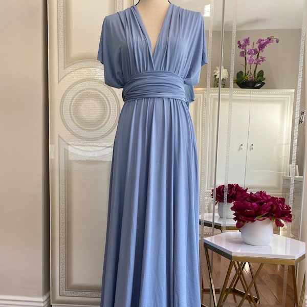 PERIWINKLE Bridesmaid Dress, Bridesmaid Dress, Infinity Dress, Floor Length Infinity Dress, Multiway Dress, Wedding Party