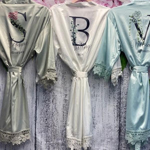 Sage Bridesmaid Robes, Getting Ready Robes, Bridal Party Robes, Mint Custom Robes, Bridesmaids Gifts