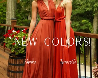 Bridesmaid Dress, Floor Length Maxi Dress, Infinity Dress, Convertible Dress, Bridal Party Dress, Long Bridesmaid Dress, Plus Size Dress