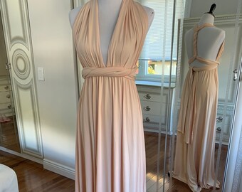 beige infinity dress