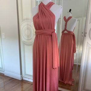 ANTIQUE ROSE Dress, Bridesmaid Dress, Floor Length Maxi Dress, Bridesmaid Dresses, Multiway Dress, Infinity Dress, Convertible Dress