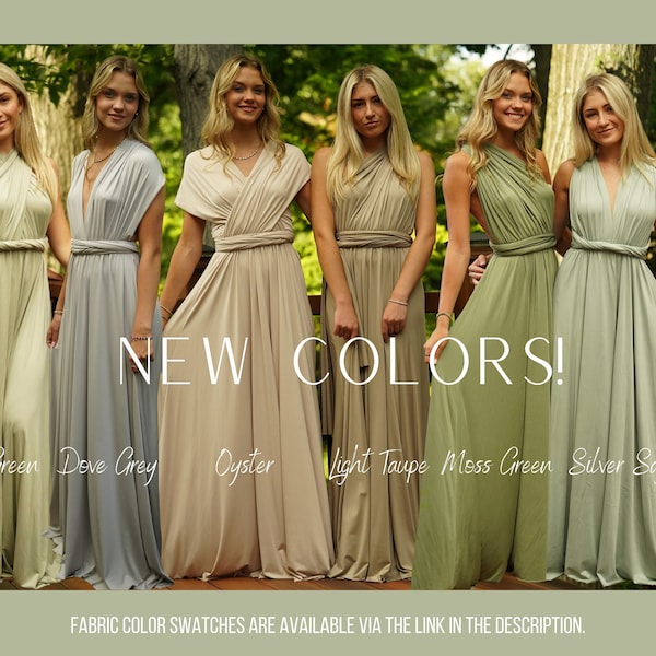 NOUVELLES COULEURS !!! Robe de demoiselle d'honneur, robe longue infinité, robe portefeuille convertible multi-positions, robe de soirée, cocktail de mariage, robe en bois de rose