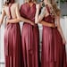 ROSEWOOD Floor Length LONG Maxi Infinity Dress Convertible Formal Multiway Wrap Bridesmaid Dress Evening Dress Wedding Cocktail Party 