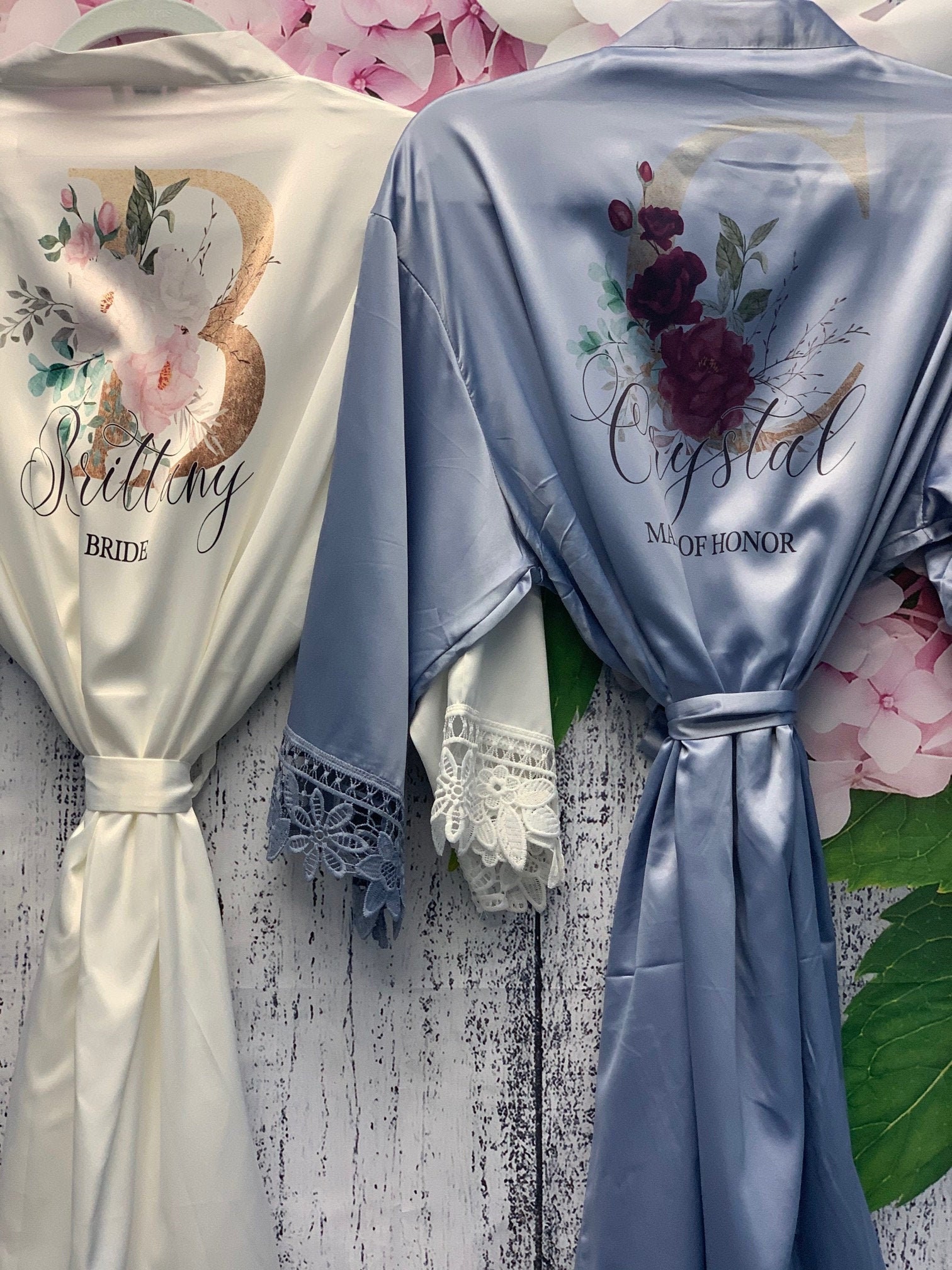 Silky Bridesmaid Robes Set Sage Green Bridesmaid Robes Etsy Canada