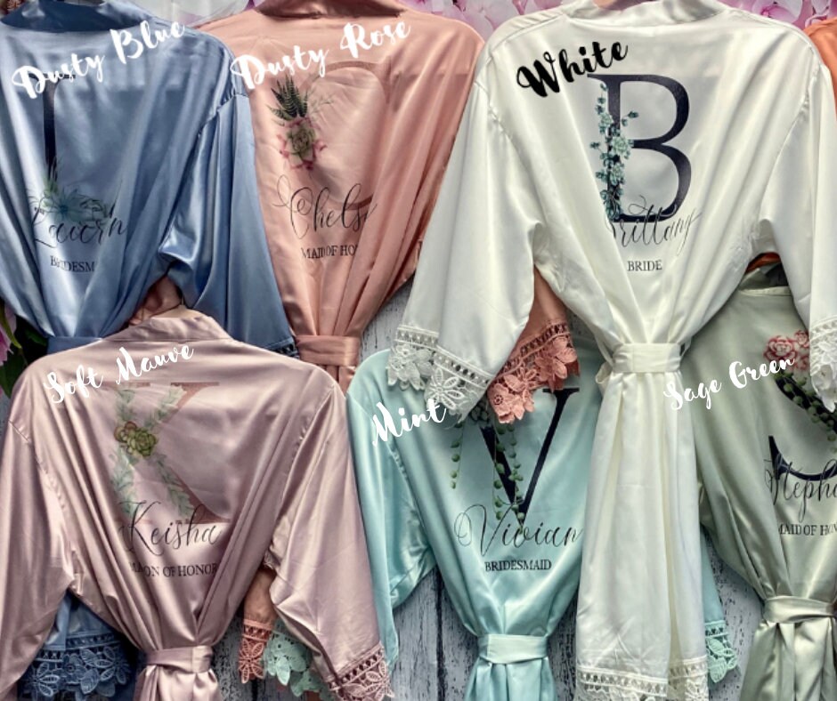 SALE Customized Bridesmaid Robes Personalized Bridal Robes Etsy Australia