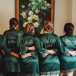 Bridesmaid Robes, Emerald Green Robes, Bridesmaid Gifts, Softest Bridesmaids Robes, Bridesmaid Proposal, Custom Bridal Robes image 3