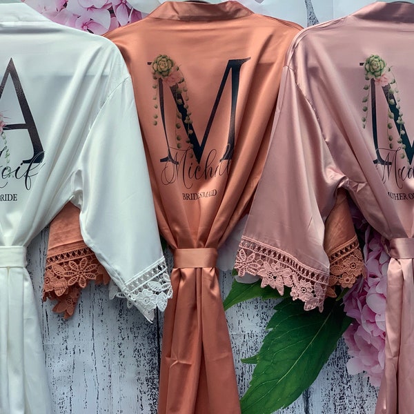 SALE! Bridesmaid Robes, Bridesmaid Gifts, Wedding Day Robes, Custom Robes, Gift for Bridesmaid