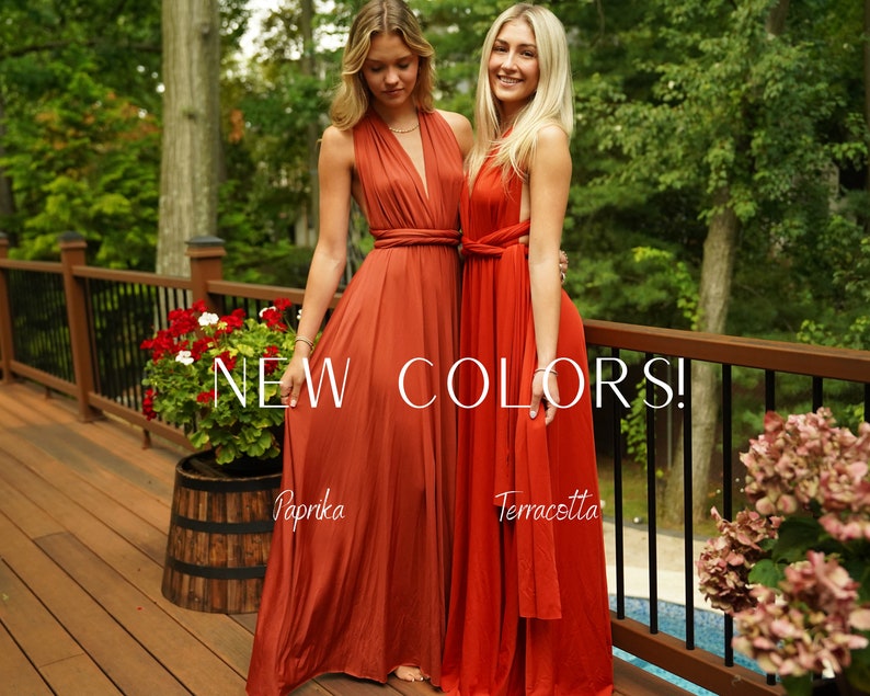 NEW COLORS Bridesmaid Dress, Maxi Infinity Dress, Convertible Multiway Wrap Dress, Evening Dress, Wedding Cocktail Party, ROSEWOOD Dress image 3