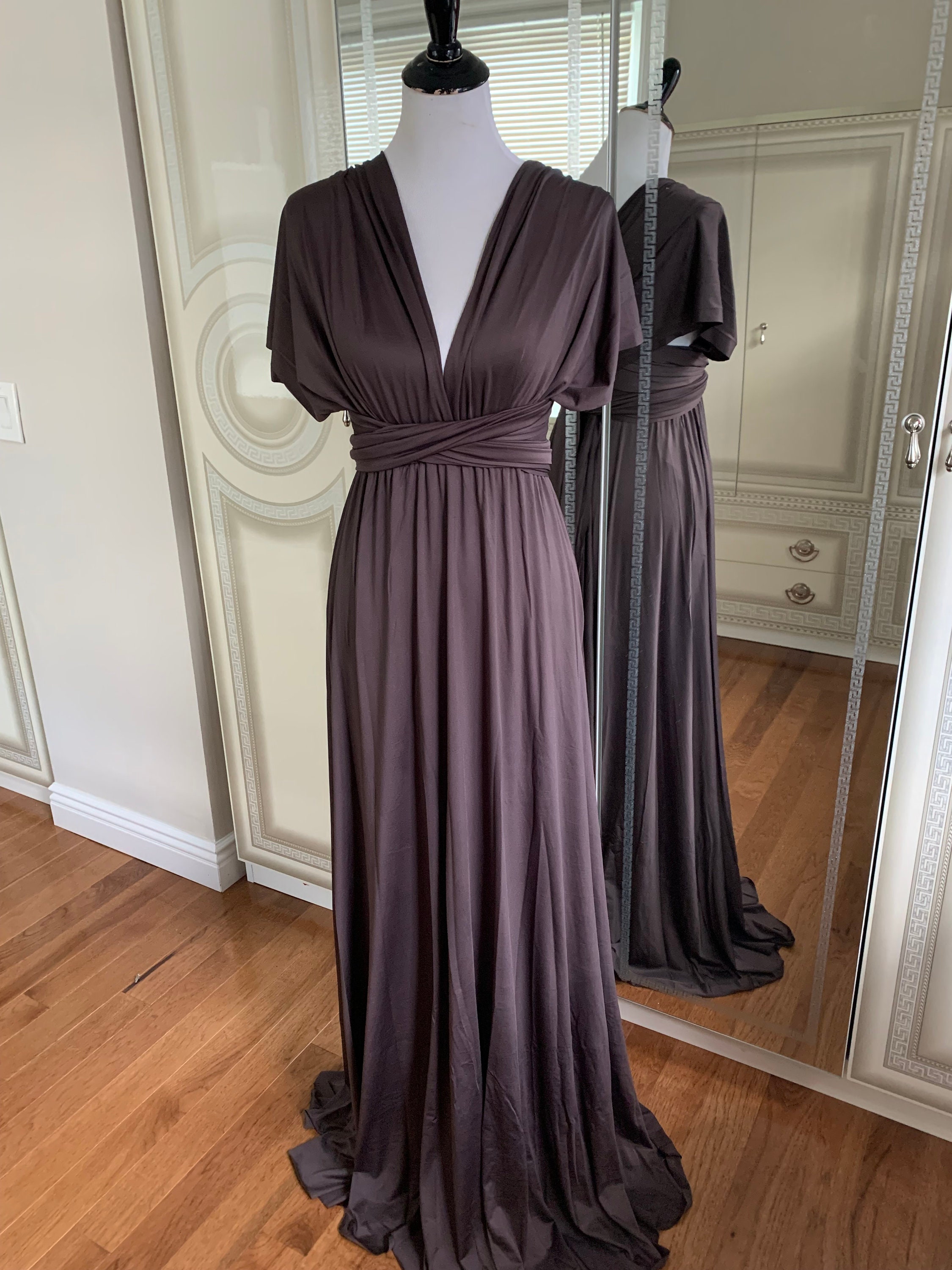 Taupe Formal Dress - Etsy