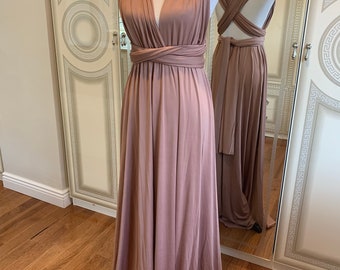 CAPPUCCINO Dress, Bridesmaid Maxi Dress, Bridesmaid Infinity Dress, Evening Dress, Wedding Cocktail Party Dress, Plus Size Dresses