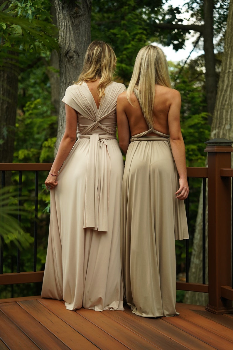 Bridal Party Dresses, Silver Sage Bridesmaid Dress, Convertible Bridesmaid Dress, Bridal Party Dress, Multiway Infinity Dress, Wedding Dress image 4