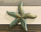 Cast Iron Patina Starfish Wall Decor - Home Decor - Cast Iron - Castiron - Beach House - Star Fish - Nautical Decor - Wedding Gift - Gift