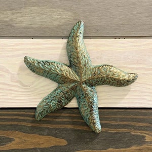 Cast Iron Patina Starfish Wall Decor - Home Decor - Cast Iron - Castiron - Beach House - Star Fish - Nautical Decor - Wedding Gift - Gift