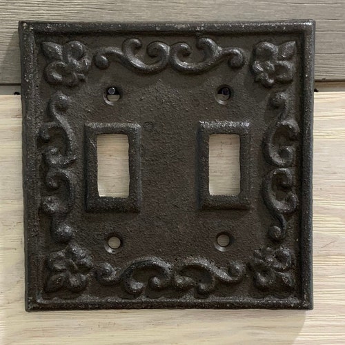 Cast Iron Switch Plate Cover Vintage Style Cast Iron Metal Etsy