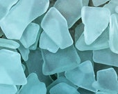 Aqua Light Aqua Sea Glass Authentic Beach Glass Real Ocean Tumbled Beach Glass Bulk 5-100 Pieces Crafts FREE SHIPPING