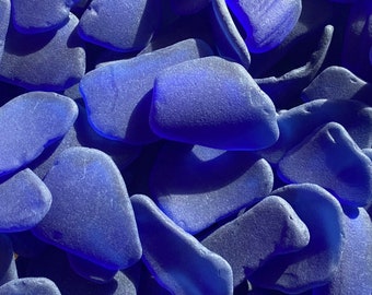 Large Cobalt Blue Sea Glass Jewelry Sea Glass Ocean Glass Tumbled Beach Sea Glass Craft Glass Frosty Art Glass Seaglass