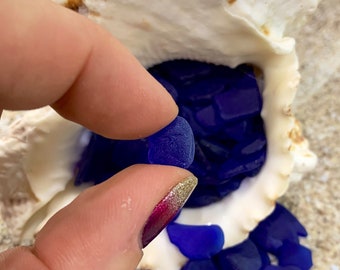 Small Cobalt Blue Sea Glass Jewelry Sea Glass Ocean Glass Tumbled Beach Sea Glass Craft Glass Frosty Art Glass Seaglass