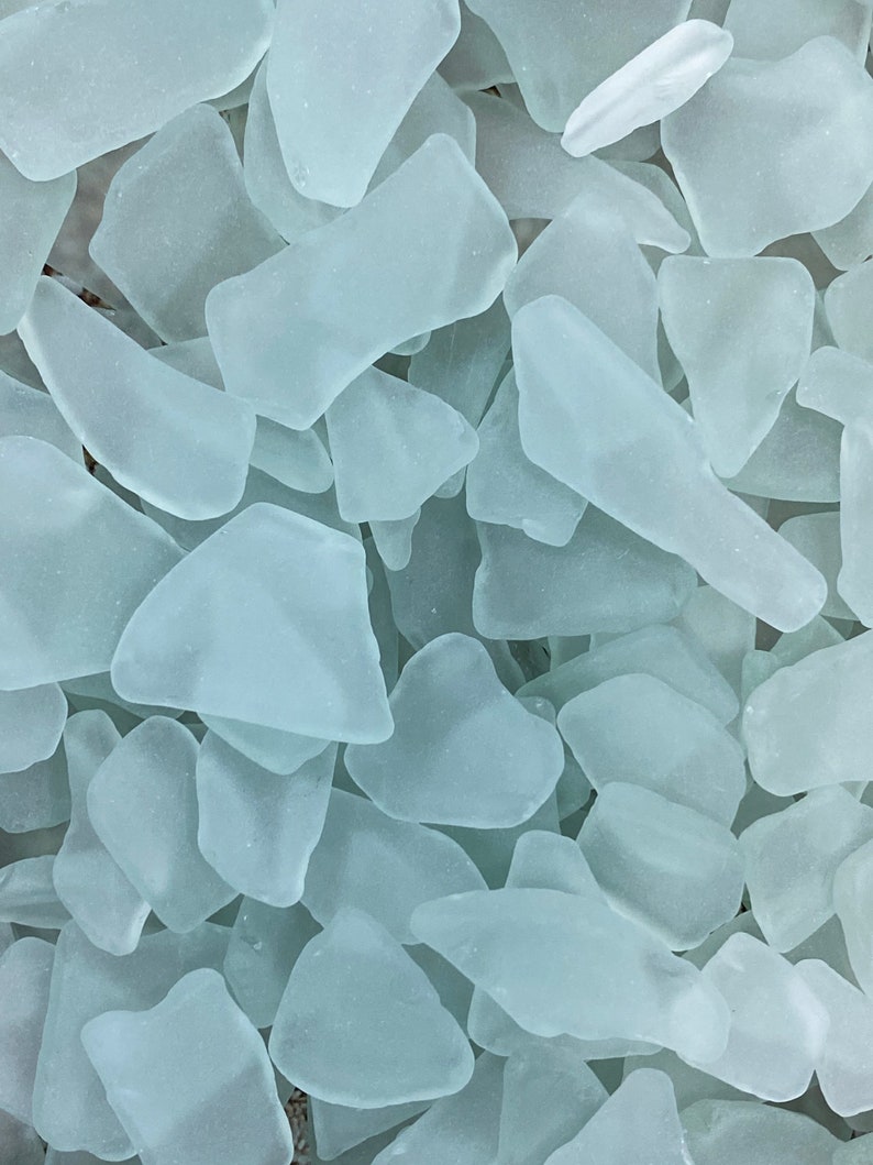 Aqua Light Aqua Sea Glass Beach Glass Ocean Tumbled Beach Glass Bulk Pieces Craft Glass Sea Glass Jewelry Frosty Art Glass Seaglass immagine 6