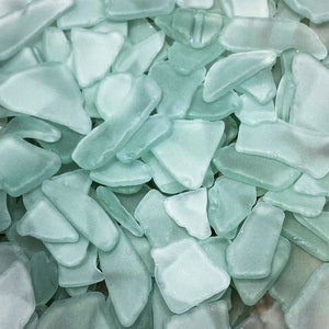 Aqua Light Aqua Sea Glass Beach Glass Ocean Tumbled Beach Glass Bulk Pieces Craft Glass Sea Glass Jewelry Frosty Art Glass Seaglass immagine 3