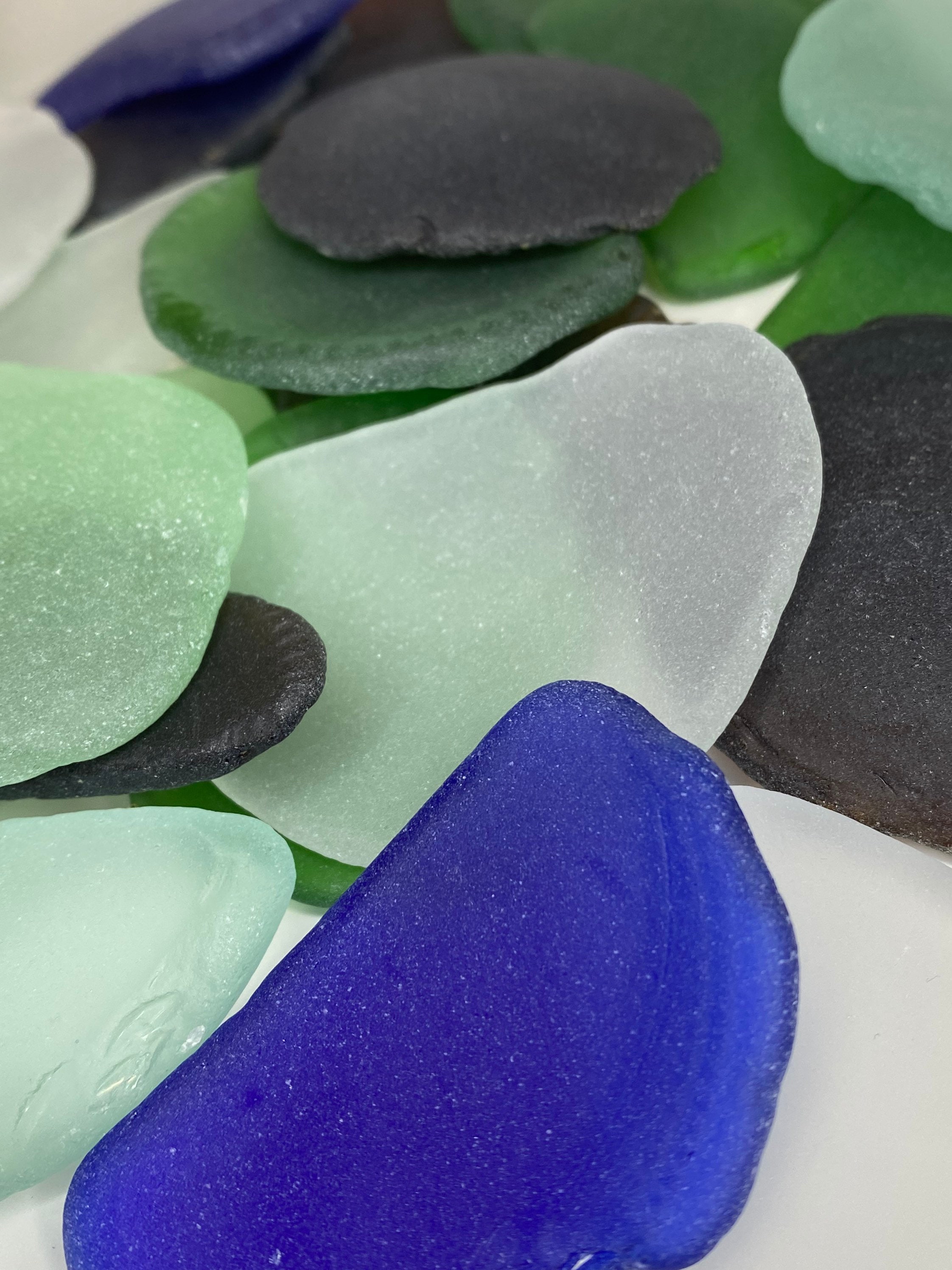 XL Sea Glass Bottle Bottoms Natural Occurring Sea Glass Etsy