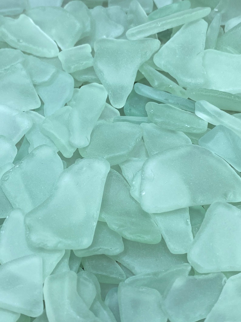 Aqua Light Aqua Sea Glass Beach Glass Ocean Tumbled Beach Glass Bulk Pieces Craft Glass Sea Glass Jewelry Frosty Art Glass Seaglass immagine 5