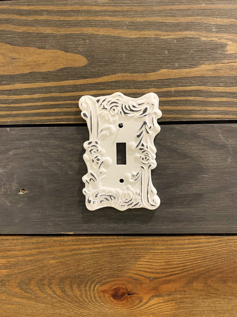 Cast Iron Switch Plate Cover Vintage Style Cast Iron Metal Etsy