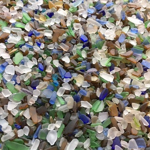 Micro Extra Small Tiny Sea Glass Frosty Beach Glass Ocean Tumbled Beach Glass Bulk 1oz-8oz Little Pieces of Seaglass Craft Glass Jewelry