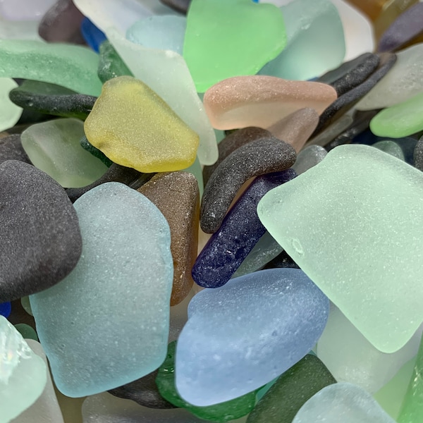 Large Sea Glass Beach Glass Ocean Tumbled Sea Glass Frosty Sea Glass for Arts & Crafts Jewelry Glass 5-50 Pieces Seaglass