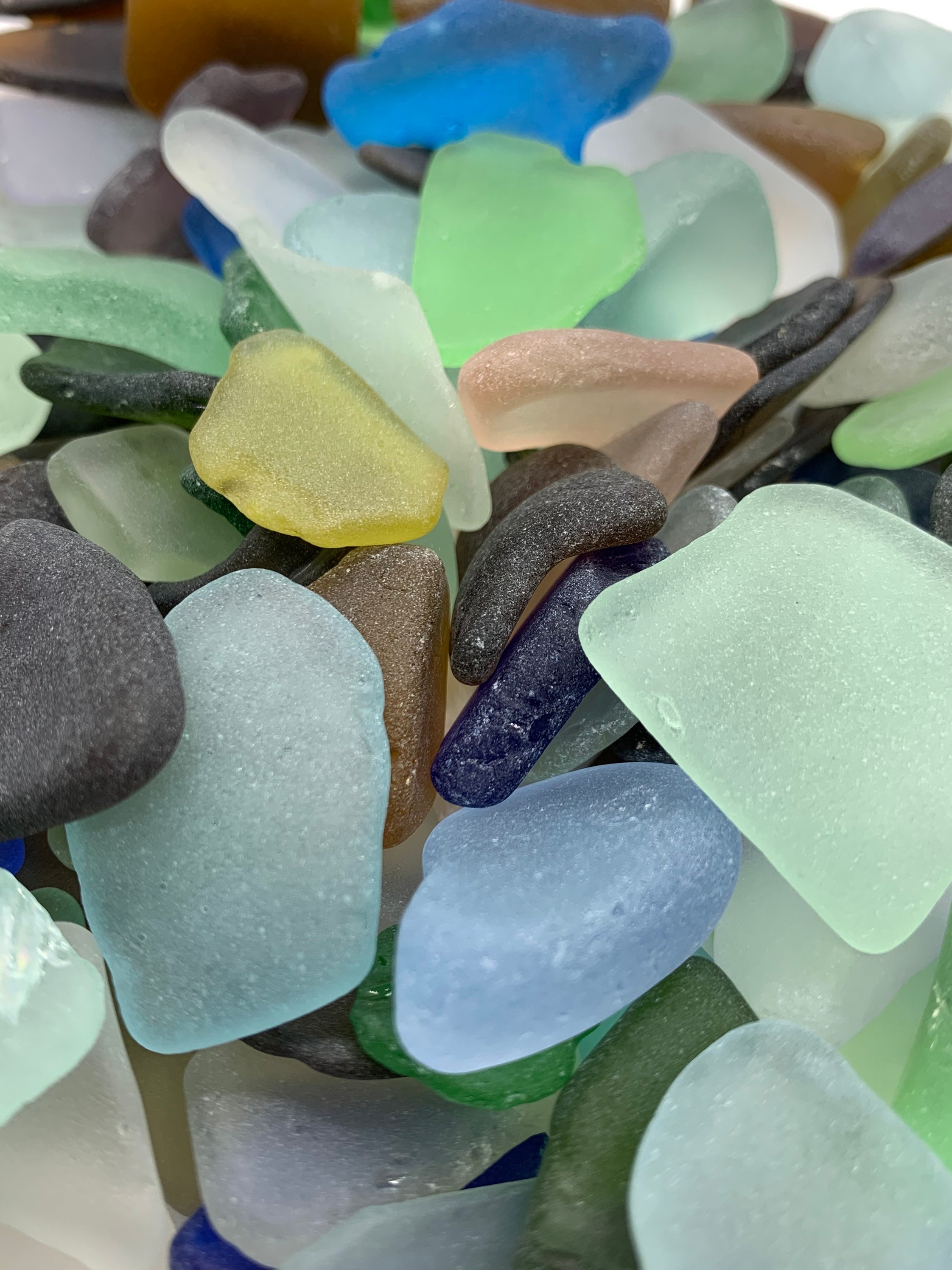 7 extra large colourful Spanish Sea Glass pieces