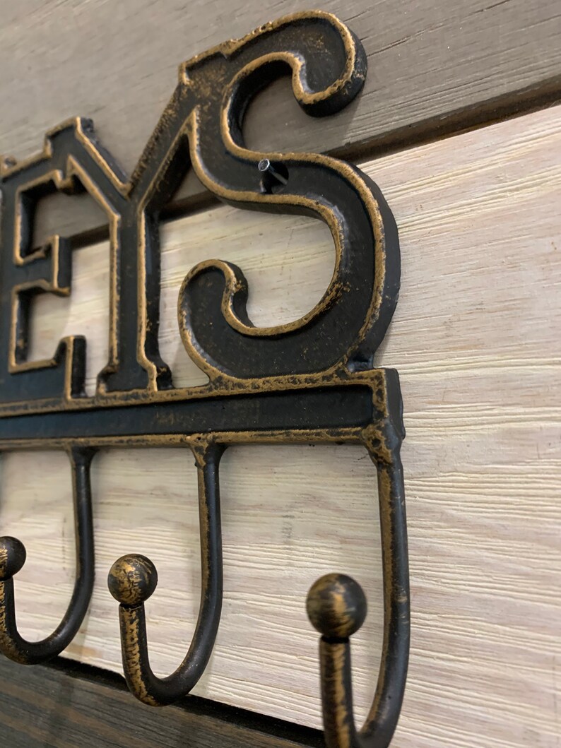 Keys Wall Decor With Hooks Wall Decor Key Metal Wall Hook Etsy