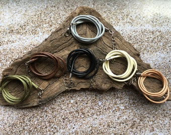 Waxed 20" Necklace Cord w/ Lobster Clasp - 6 Pieces - Assorted Colors 2mm - Bracelet - Necklace. Jewelry Making - DIY