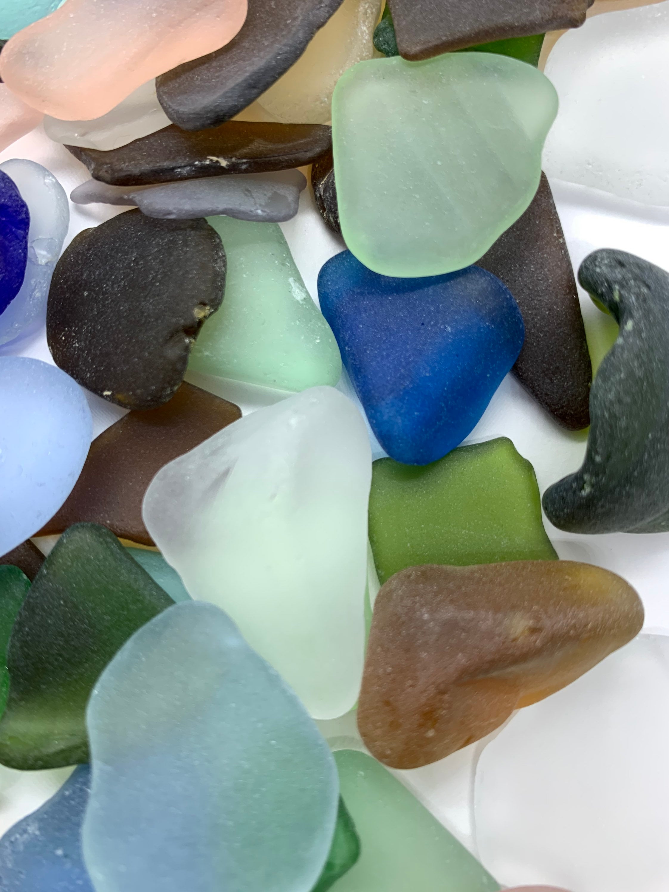 Large Genuine Sea Glass 0.9 - 1.7 Real Beach Glass Mosaic Craft Seaglass  29pcs