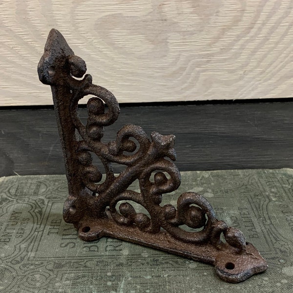 Cast Iron Shelf Bracket, Rustic Iron Shelf Brackets, Antique Iron Shelf Bracket, Kitchen Shelving, Iron Bracket, Rustic Shelf Bracket